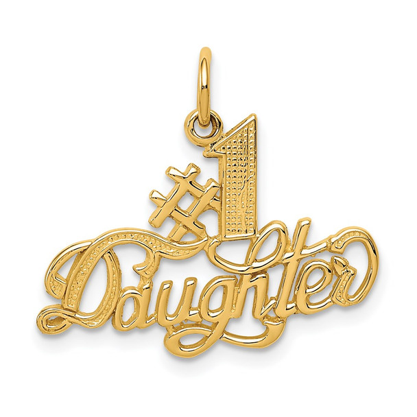 14k Yellow Gold #1 Daughter Charm