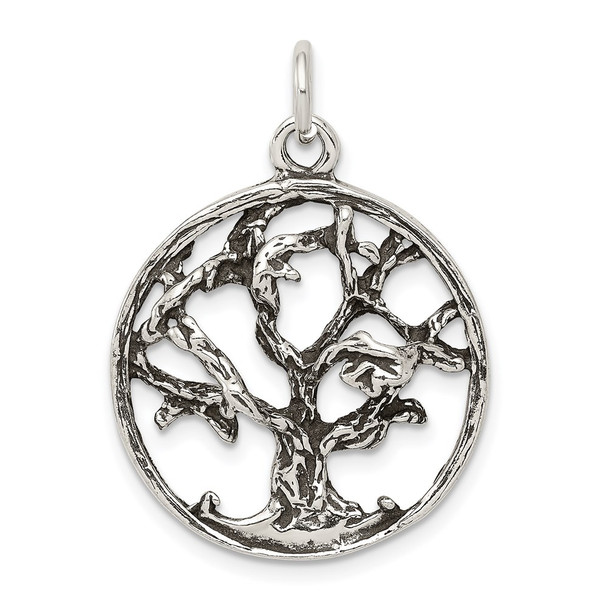 Sterling Silver Antiqued Tree Charm