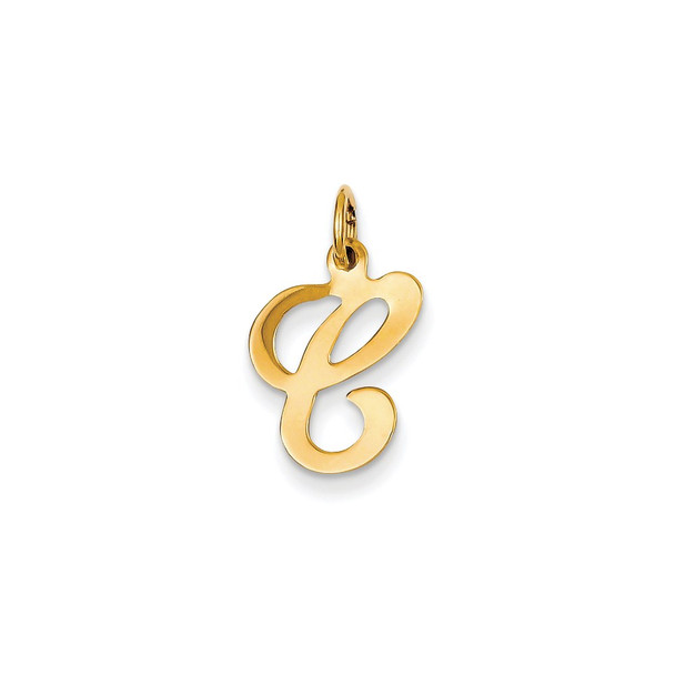 14k Yellow Gold Initial C Charm YC248C