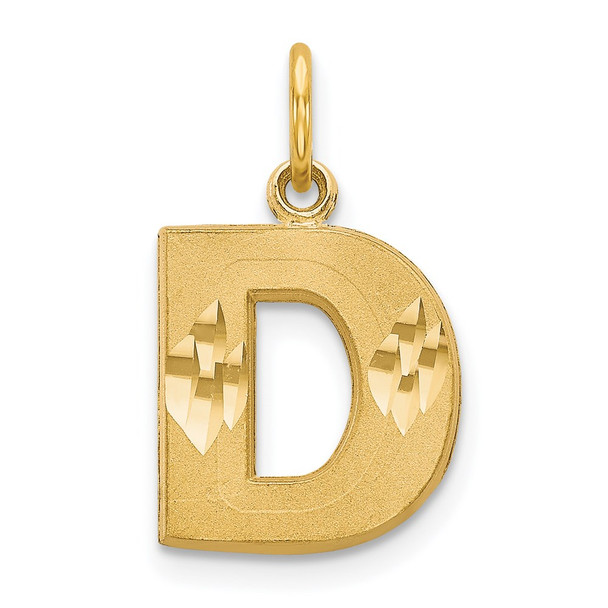 14k Yellow Gold Initial D Charm C566D