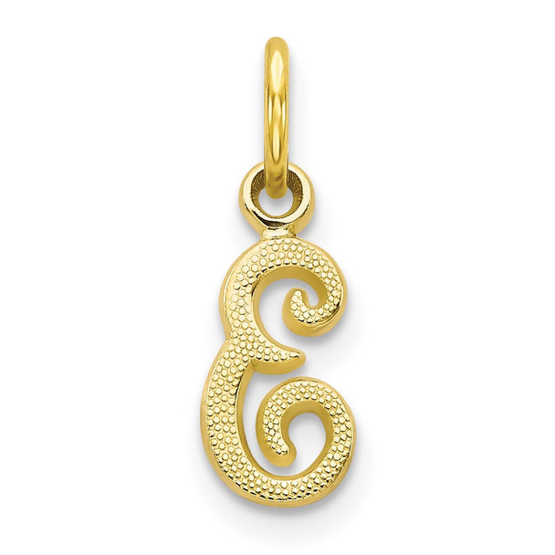 10k Yellow Gold Initial E Charm 10C763E