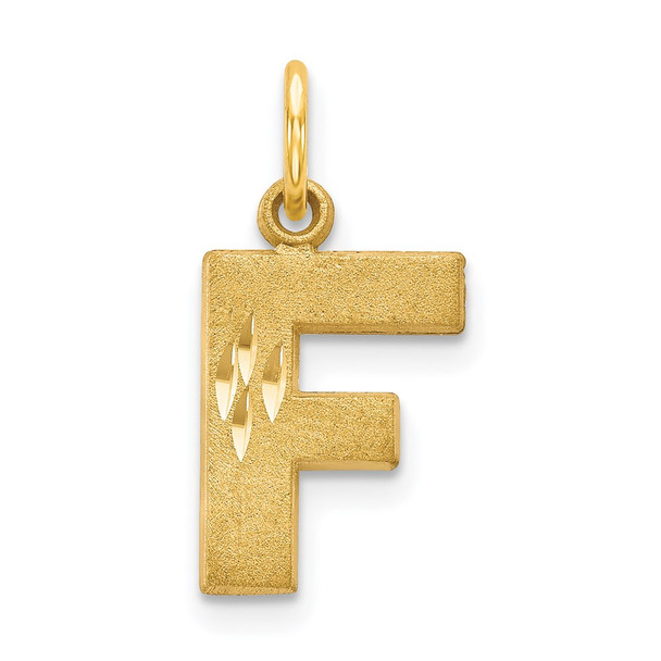 14k Yellow Gold Initial F Charm C566F