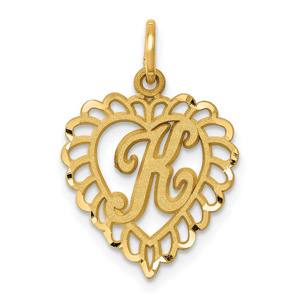 14k Yellow Gold Initial K Charm C568K