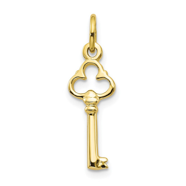 10k Yellow Gold Solid Key Charm 10C417