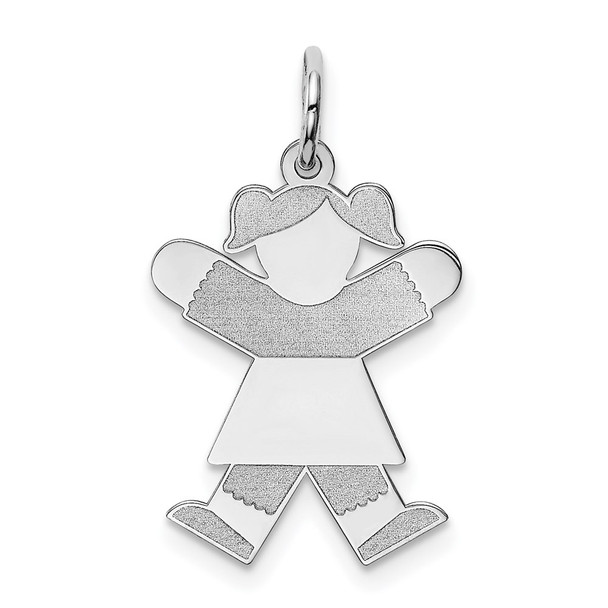 14k White Gold Kid Charm XK1109W