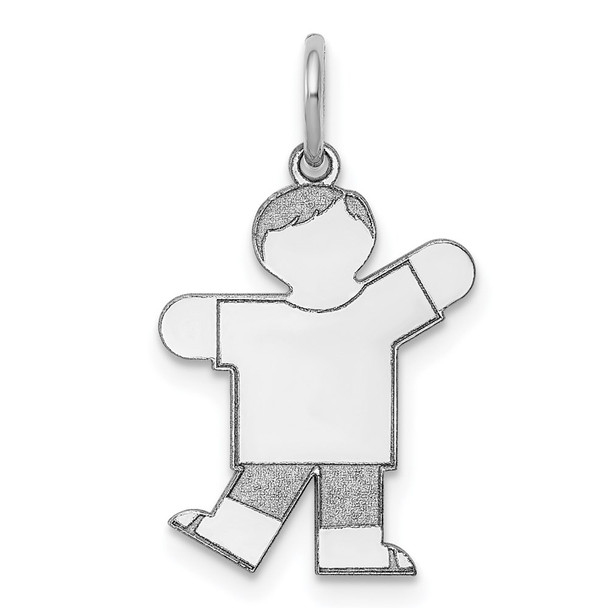 14k White Gold Kid Charm XK1112W