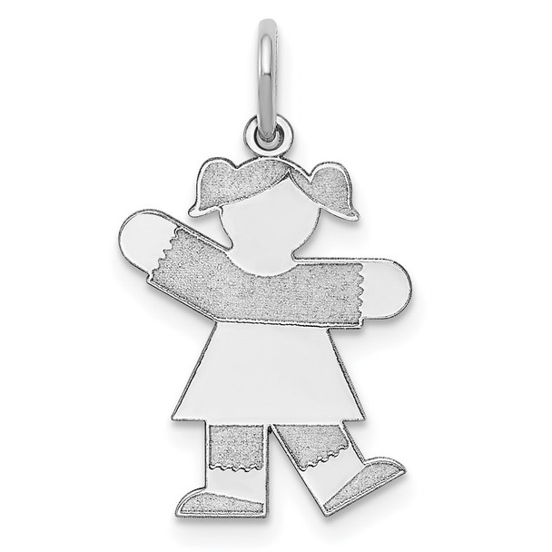 14k White Gold Kid Charm XK1108W