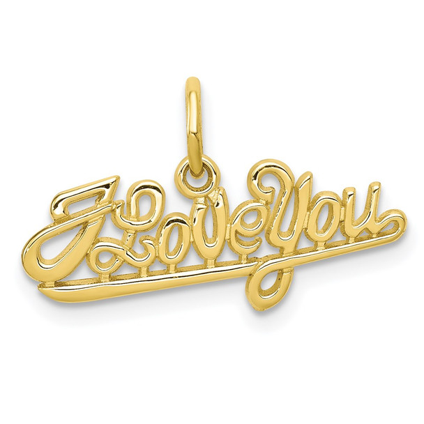 10k Yellow Gold I LOVE YOU Charm
