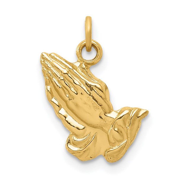 14k Yellow Gold Praying Hands Charm XR323