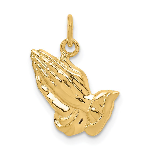 14k Yellow Gold Praying Hands Charm A4890