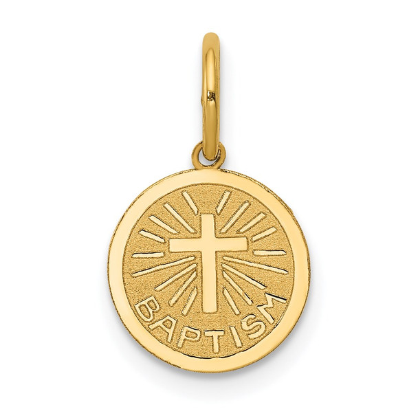 14k Yellow Gold Small Baptism Charm