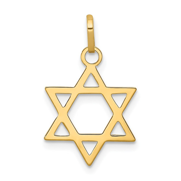 14k Yellow Gold Star Of David Charm XCH232