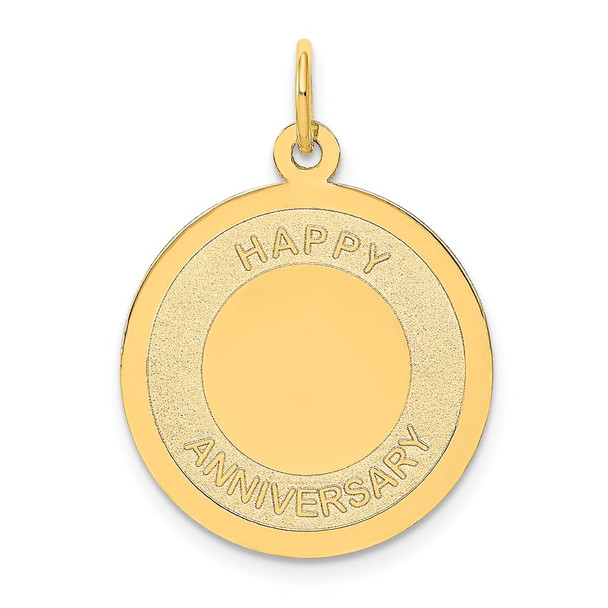 14k Yellow Gold Happy Anniversary Charm A1953