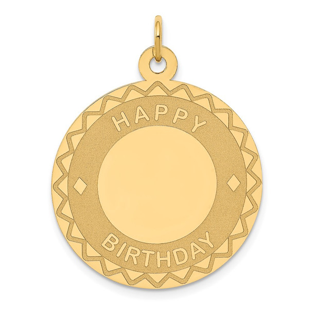 14k Yellow Gold Happy Birthday Charm XAC772