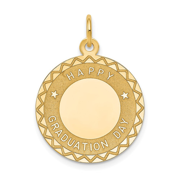 14k Yellow Gold Happy Graduation Day Charm