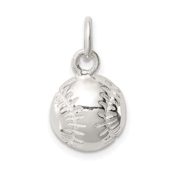 Sterling Silver Baseball Charm QC717