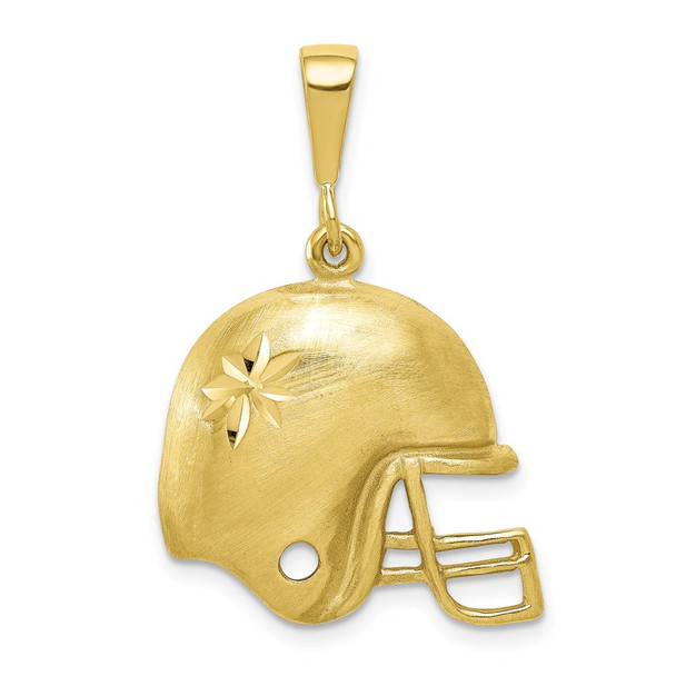 10k Yellow Gold Football Helmet Charm