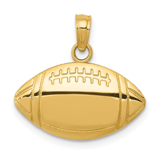 14k Yellow Gold Football Charm K4952