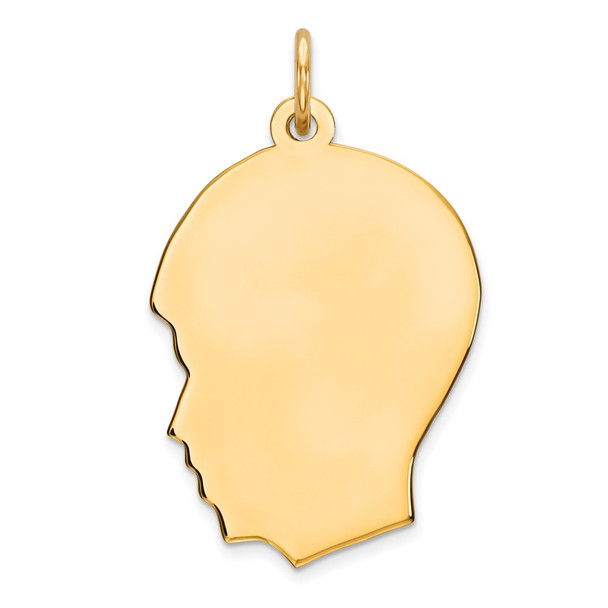 Gold-Plated Sterling Silver Engravable Boy Polished Disc Charm QM360G/35