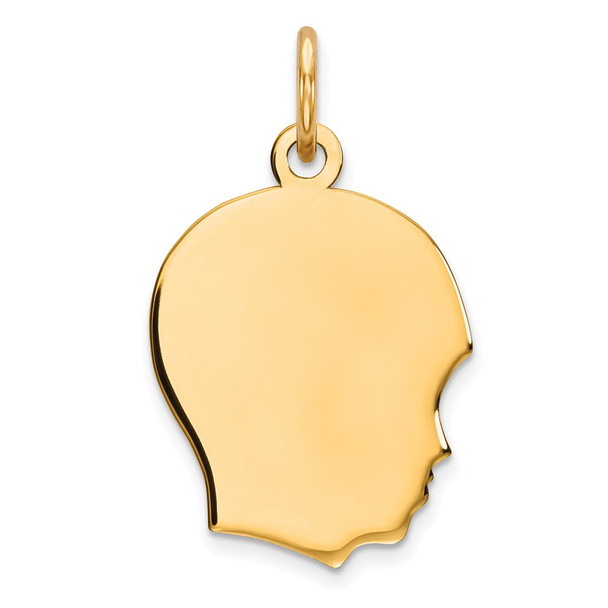 Gold-Plated Sterling Silver Engravable Boy Polished Disc Charm QM352G/35