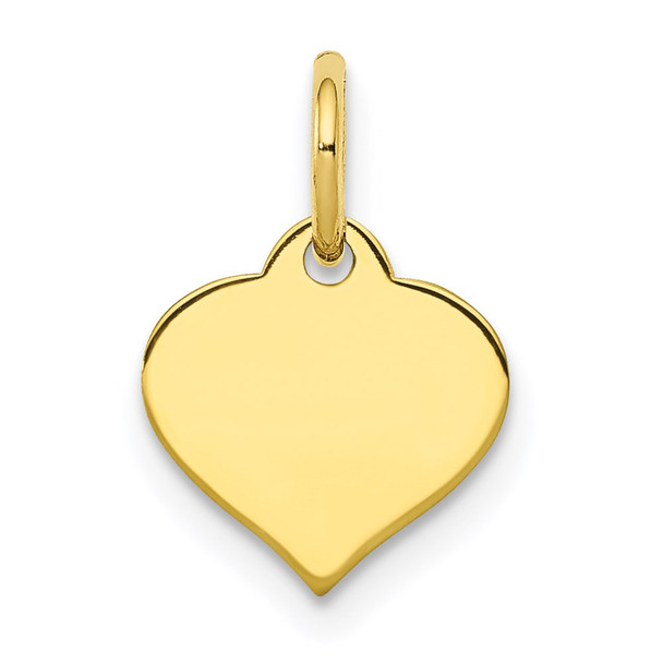 10k Yellow Gold .013 Gauge Heart Disc Charm 10XM525/13