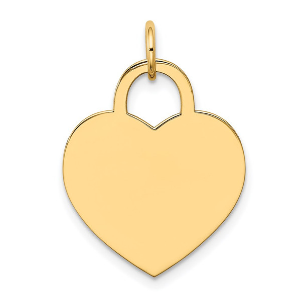 14k Yellow Gold Large Engravable Heart Charm XM523/11
