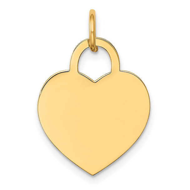 14k Yellow Gold Medium Engravable Heart Charm XM522/18