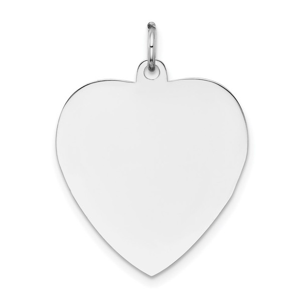 14k White Gold Plain .018 Gauge Engravable Heart Charm XWM120/18