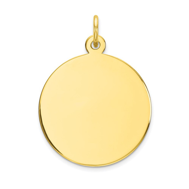10k Yellow Gold Plain .013 Gauge Circular Engravable Disc Charm 10XM137/13