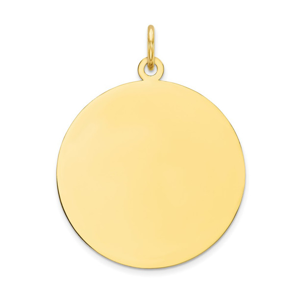 10k Yellow Gold Plain .013 Gauge Circular Engravable Disc Charm 10XM139/13