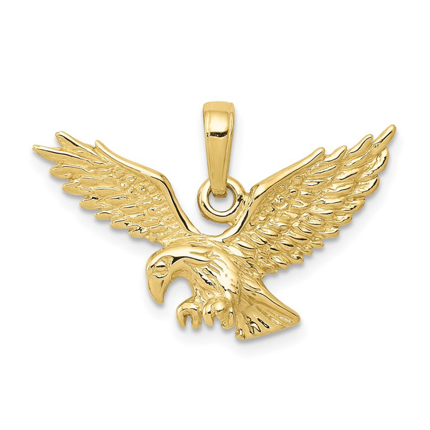 10k Yellow Gold 3-D Eagle Pendant