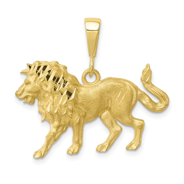 10k Yellow Gold Lion Pendant 10C580