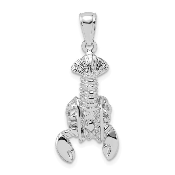 14k White Gold Moveable Lobster Pendant K7873W