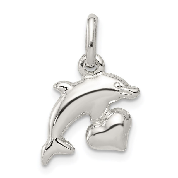 Sterling Silver Dolphin Pendant QC6274