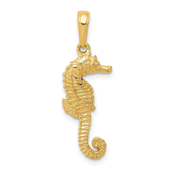 14k Yellow Gold Seahorse Pendant D4105