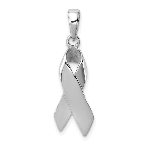 Sterling Silver Cancer Awareness Ribbon Pendant