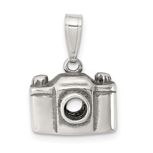 Sterling Silver Antiqued Camera Pendant