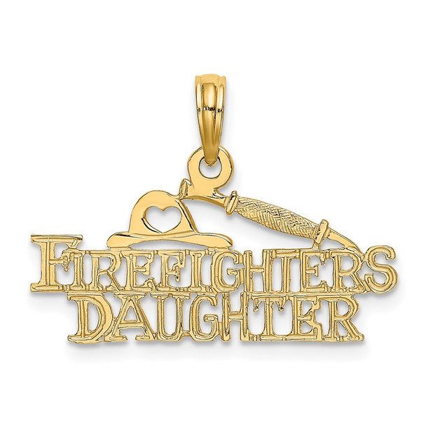 14k Yellow Gold FIREFIGHTERS DAUGHTER Pendant