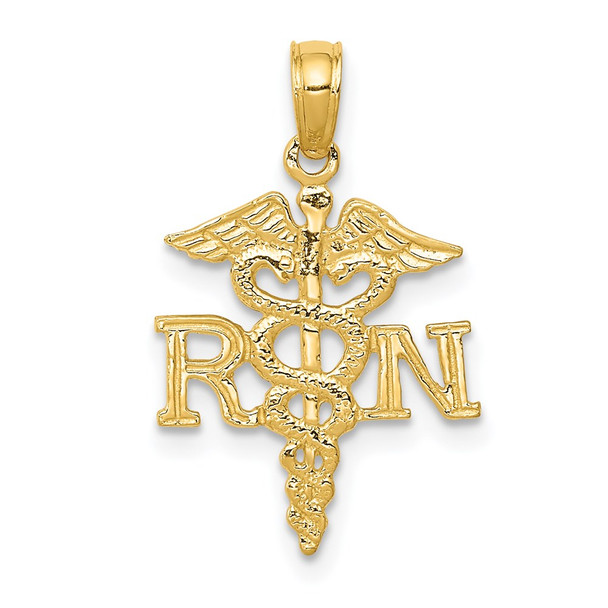 14k Yellow Gold Polished R.N. Pendant