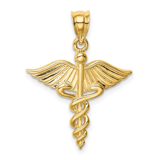 14k Yellow Gold Polished 3-D Medical Pendant