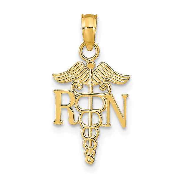 14k Yellow Gold Polished R.N. Pendant K9575