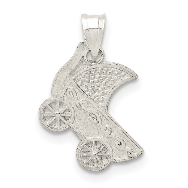 Sterling Silver Baby Buggy Pendant QC1308