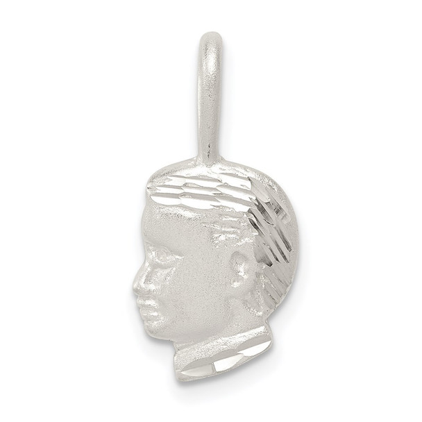 Sterling Silver Boy Head Pendant