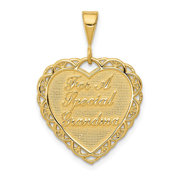 14k Yellow Gold Reversible For A Special Grandma Pendant