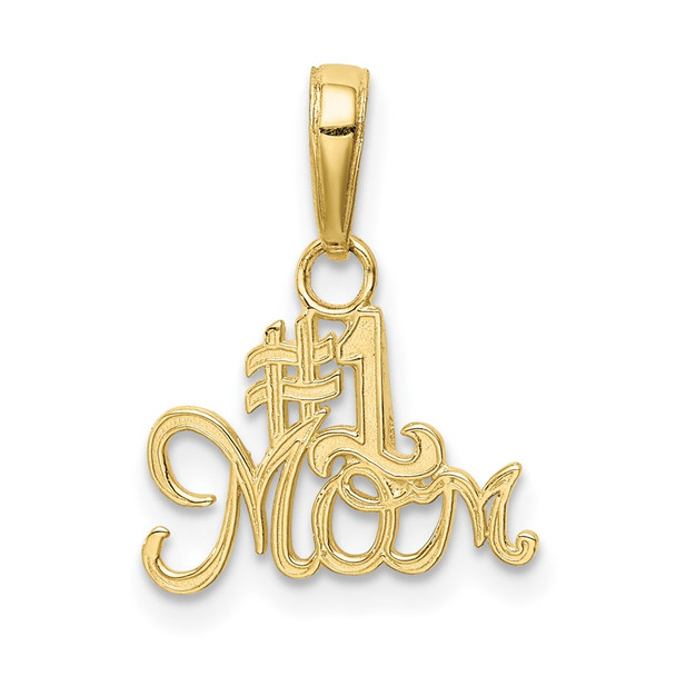 10k Yellow Gold #1 Mom Pendant 10k4719