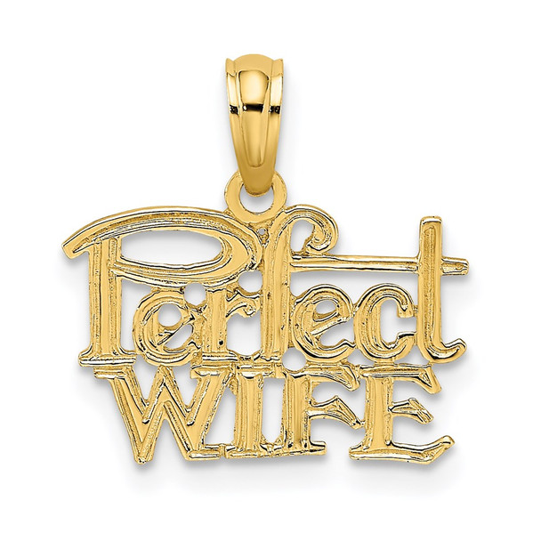 14k Yellow Gold Perfect Wife Pendant K2688