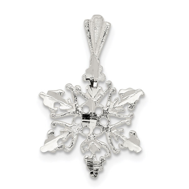 Sterling Silver Diamond-Cut Snowflake Pendant