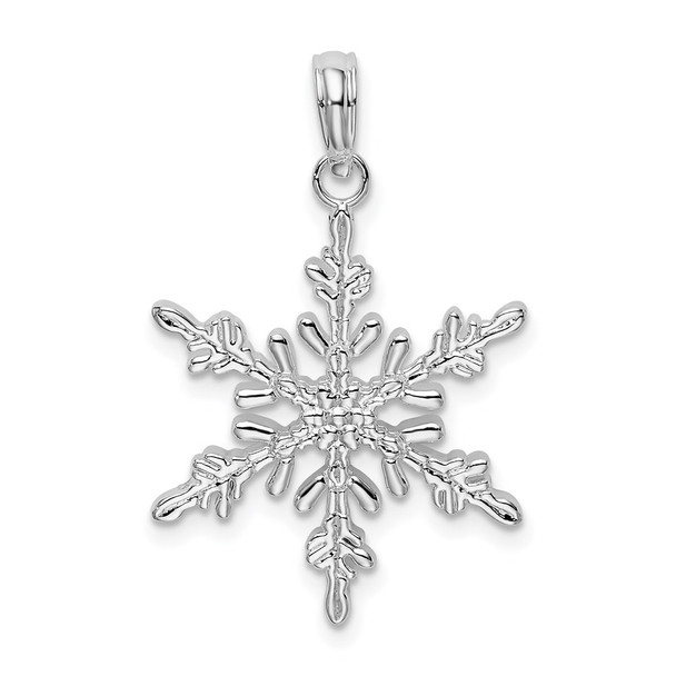 Sterling Silver Polished Snowflake Pendant