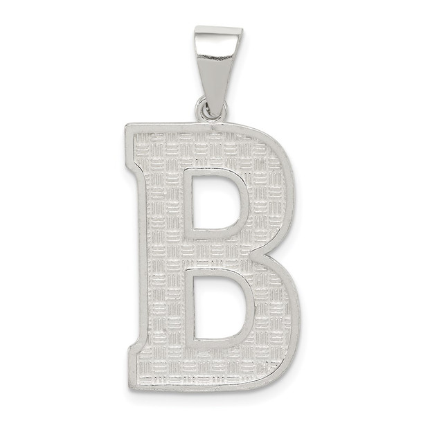 Sterling Silver Initial B Pendant QC2766B