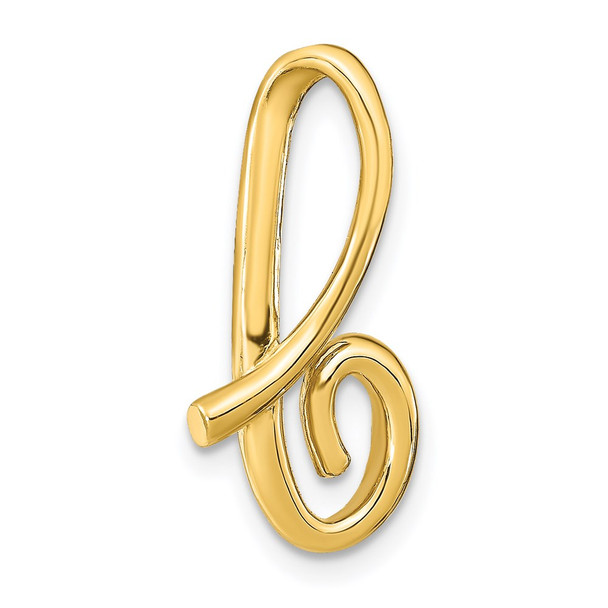 14k Yellow Gold Polished Letter B Initial Slide